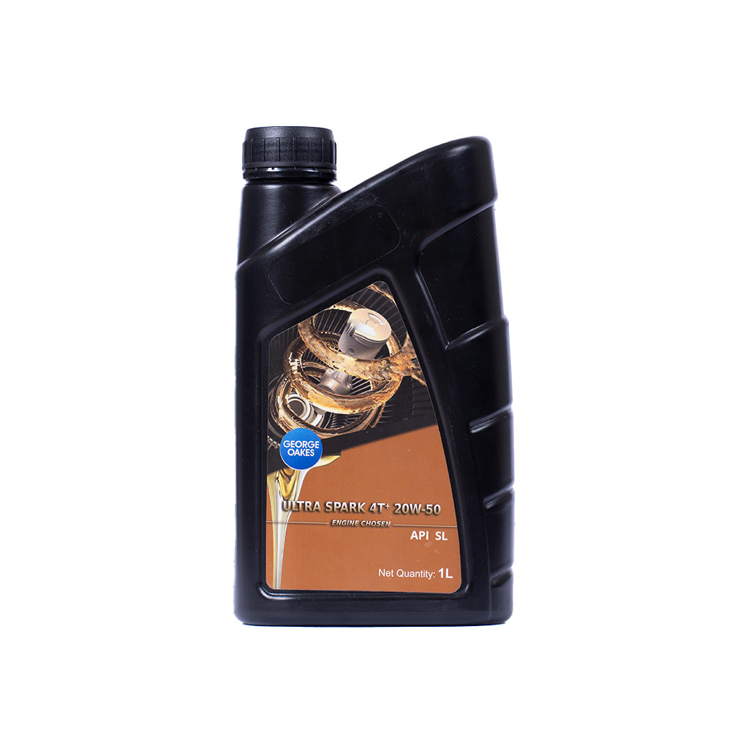 George Oakes Ultra Spark4T+ API SL SAE 20W-50 Engine Oil (Gold) 1 Litre - GO4T2050SLP1GD