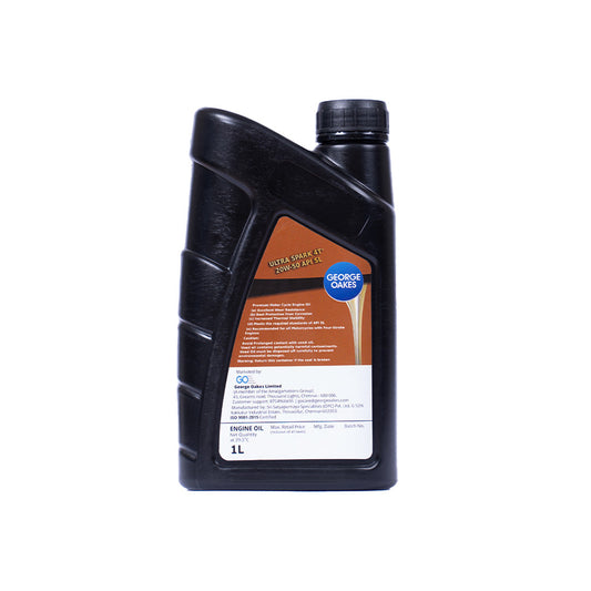 George Oakes Ultra Spark4T+ API SL SAE 20W-50 Engine Oil (Gold) 1 Litre - GO4T2050SLP1GD