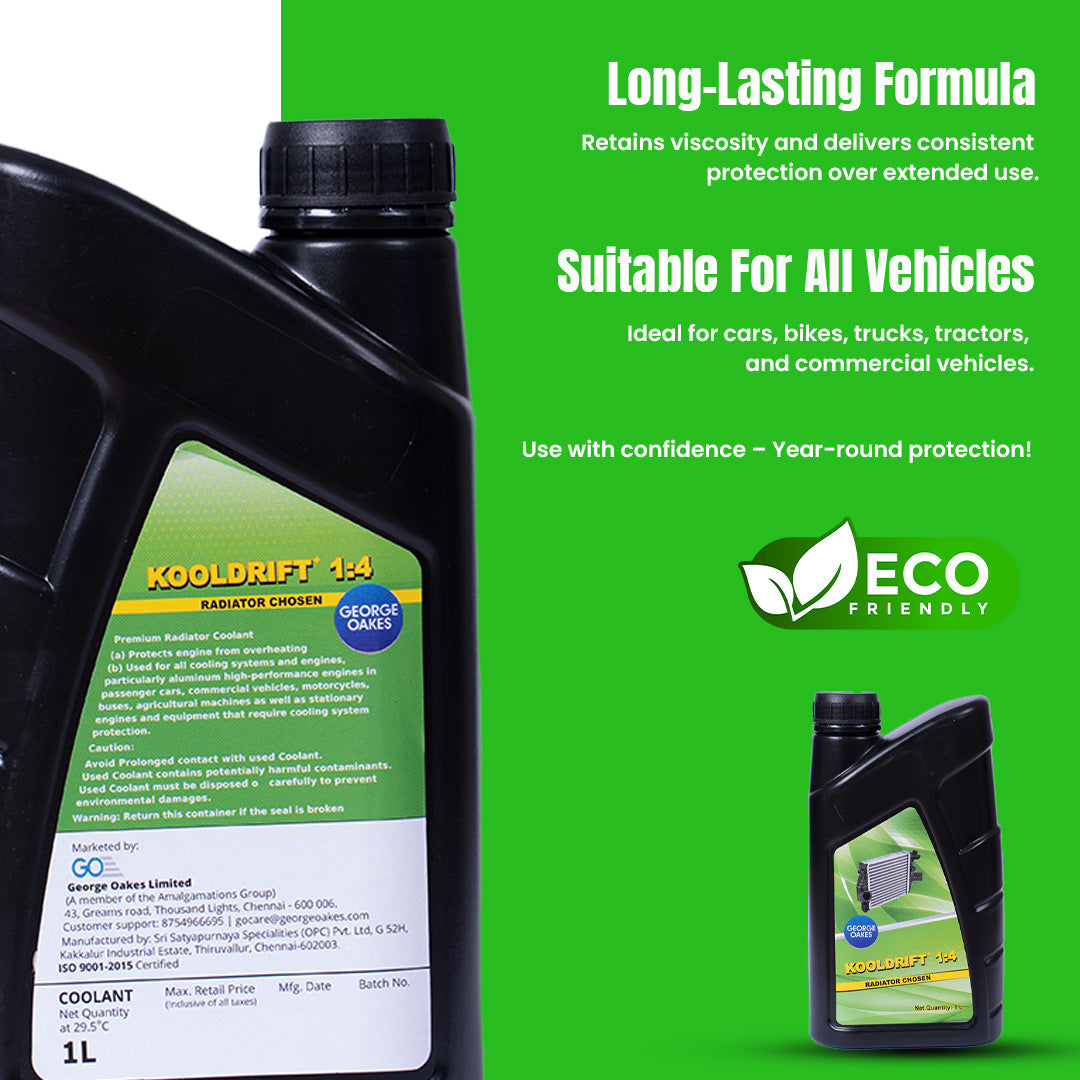 George Oakes Kooldrift+ 1:4 Coolant 1 Litre - GOKDP141GN