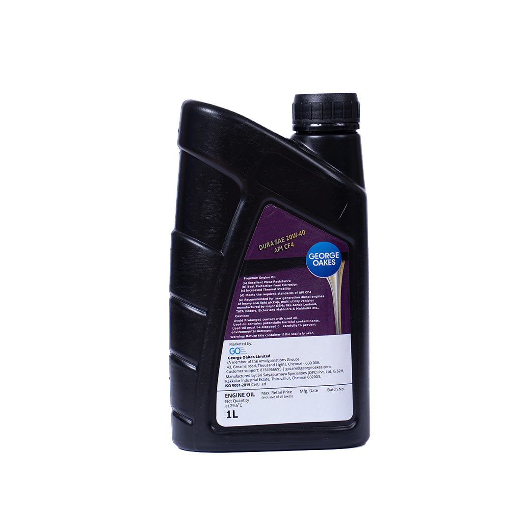 George Oakes Dura API CF4 SAE 20W-40 Heavy Duty Engine Oil (Red) 1 Litre - GO2040CF41RD