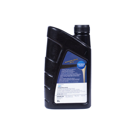 George Oakes (PCMO) Maxpower API SL SAE 20W-50 Engine Oil (Gold) 1 Litre - GO2050SL1GD