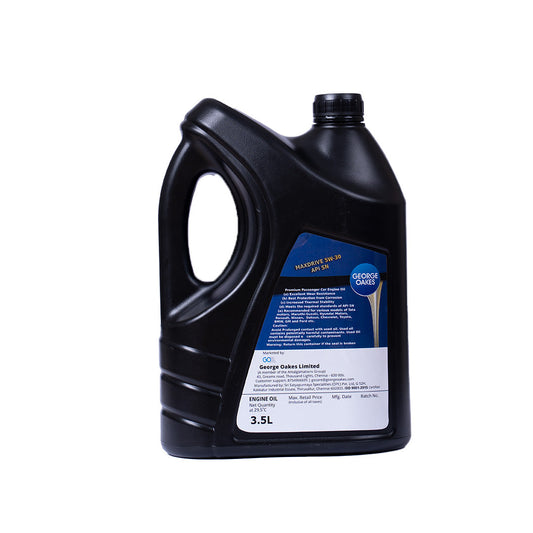 George Oakes (PCMO) Maxdrive API SN SAE 5W-30 Engine Oil (Gold) 3.5 Litre - GO530SN35GD