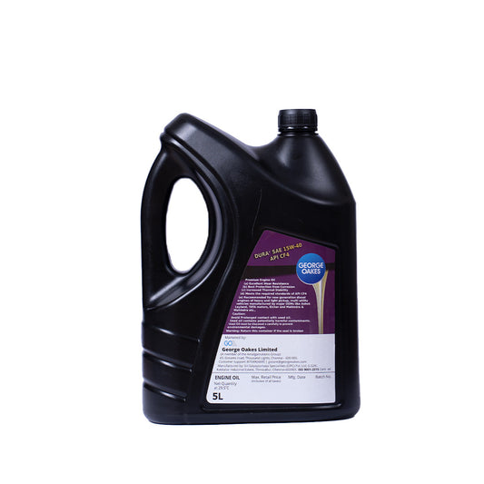 George Oakes Dura+ API CF 4 SAE 15W-40 Heavy Duty Engine Oil (Gold) 5 Litre - GO1540CF45GD