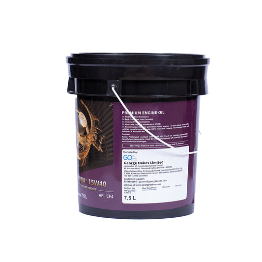 George Oakes Dura+ API CF 4 SAE 15W-40 Heavy Duty Engine Oil (Gold) 7.5 Litre - GO1540CF475GD
