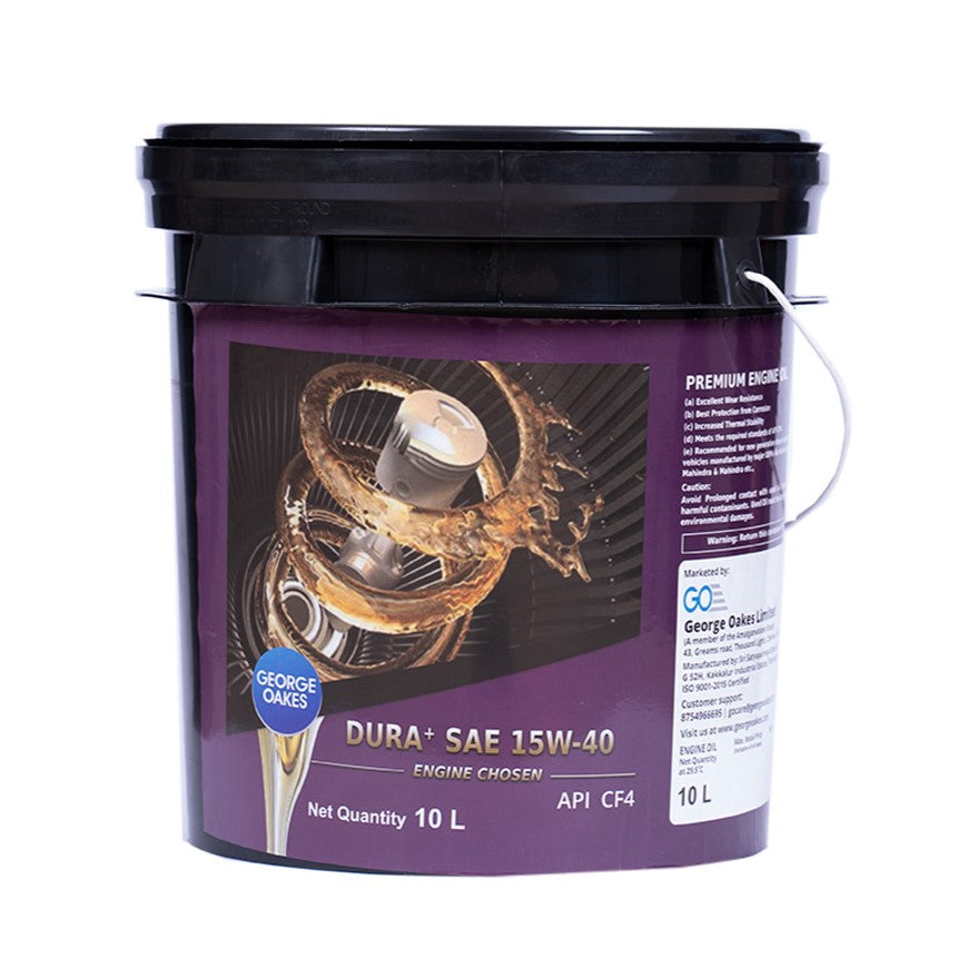 George Oakes Dura+ API CF4 SAE 15W-40 Heavy Duty Engine Oil (Gold) 10 Litre - GO1540CF410GD