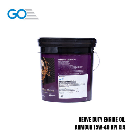 George Oakes Armour API CI4 SAE 15W-40 Heavy Duty Engine Oil (Gold) 10 Litre - GO1540CI4P10GD