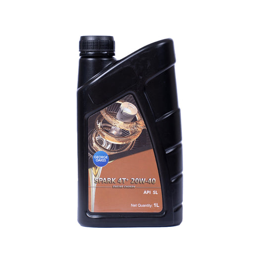 George Oakes Spark4T+  API SL SAE 20W-40 Engine Oil (Gold) 1 Litre - GO4T2040SLP1GD