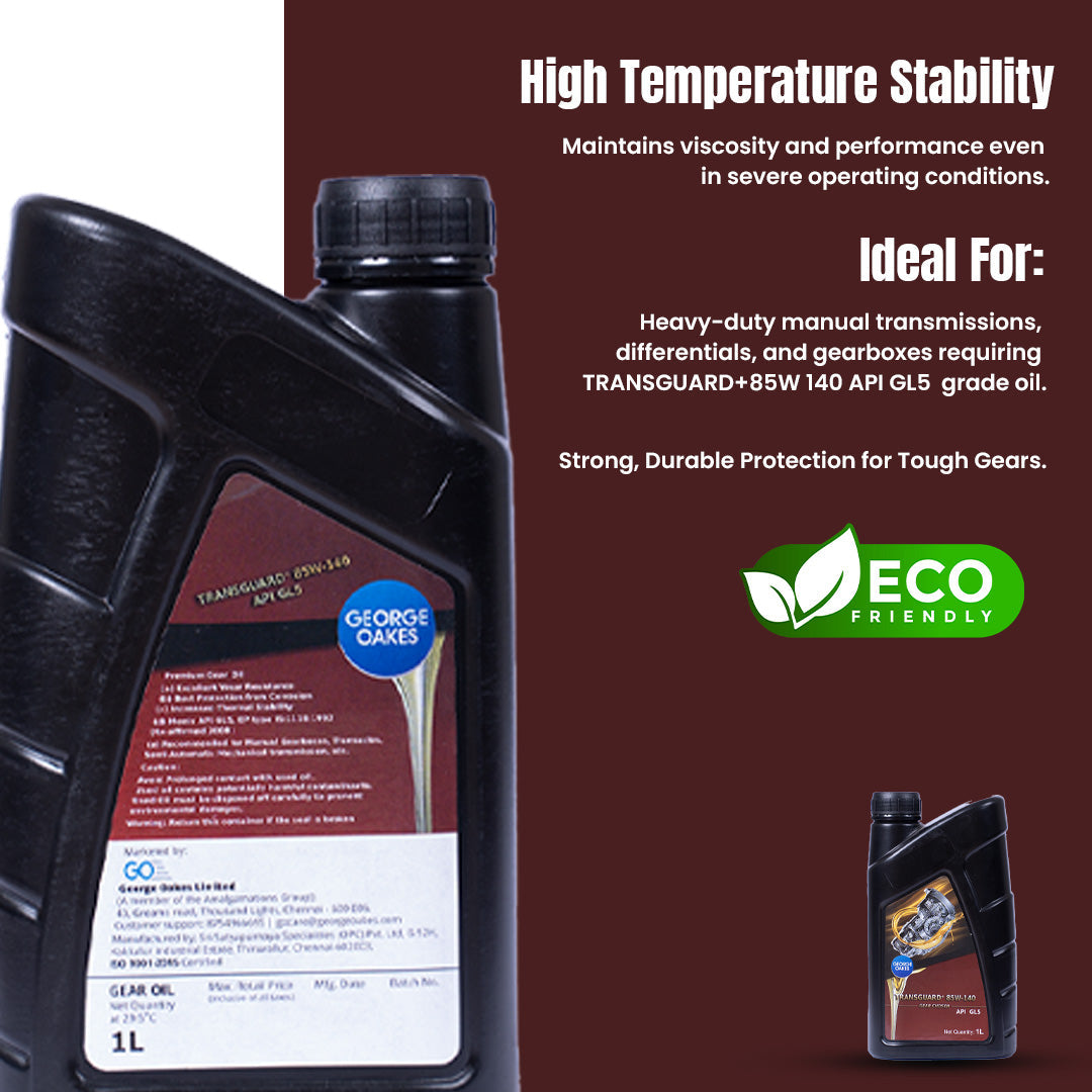 George Oakes Transguard+ API GL5 SAE 85W-140 Gear Oil (Gold) 1 Litre - GO85140GL51GD