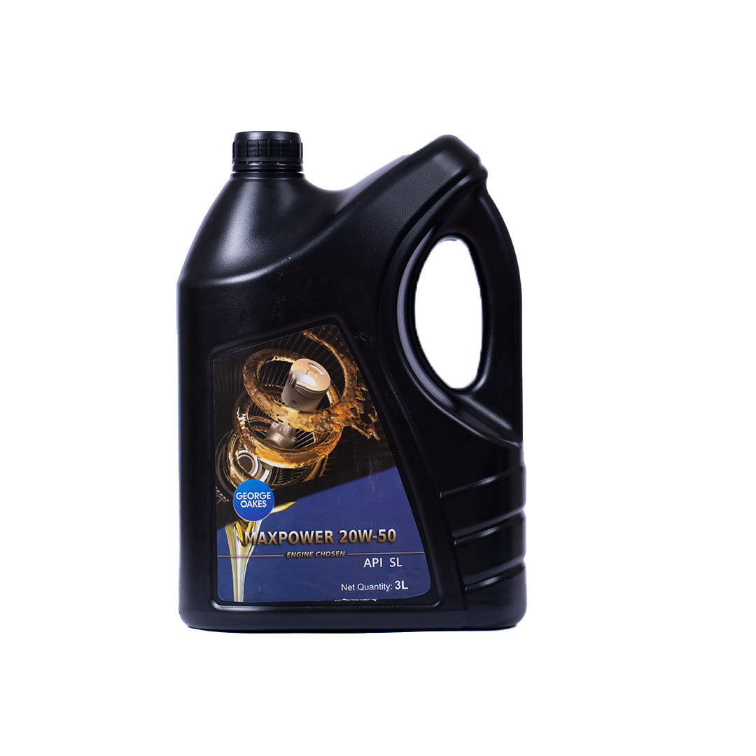 George Oakes (PCMO) Maxpower API SL SAE 20W-50 Engine Oil (Gold) 3 Litre - GO2050SL3GD