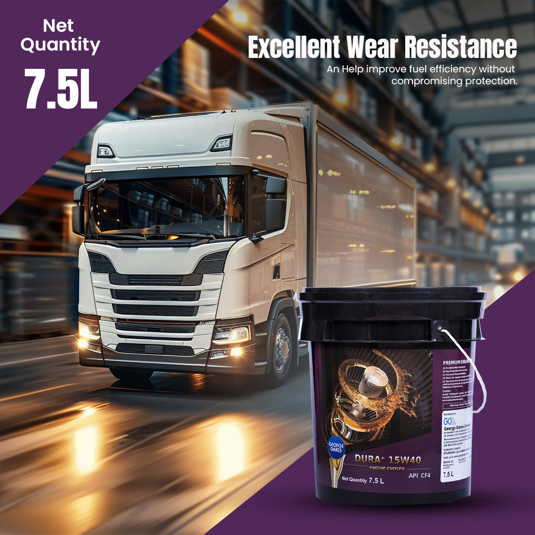George Oakes Dura+ API CF 4 SAE 15W-40 Heavy Duty Engine Oil (Gold) 7.5 Litre - GO1540CF475GD