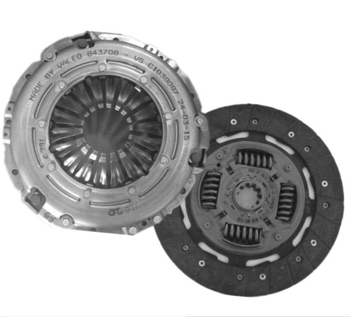VALEO CLUTCH SET 2P PV SCORPIO TC/CRDE, XYLO C,Scorpio/Xylo/Thar TC/Crde(VALE-843610)